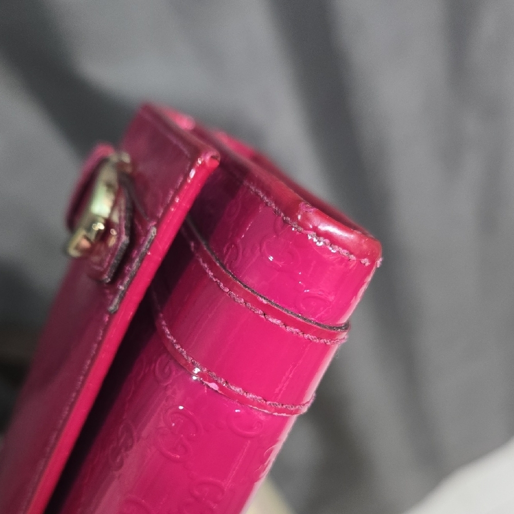 Gucci Magenta Patent Leather Wallet EUC - Picture 6 of 16